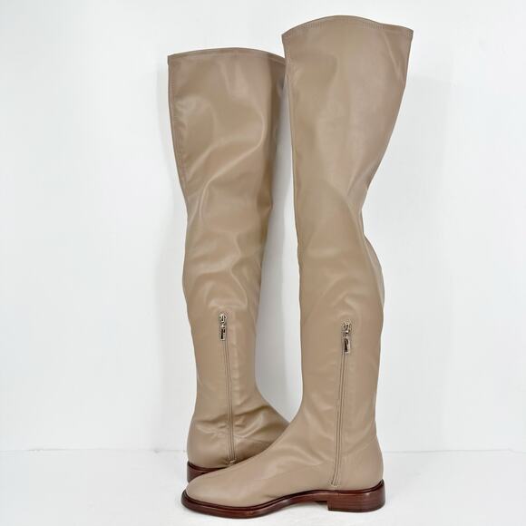 Schutz Womens Kaolin Over The Knee Flat Boots US 8 B EU 38.5 Beige NWOB - Picture 7 of 11